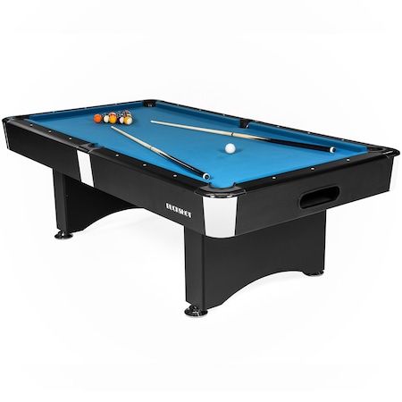 Biliárdasztal, BuckShot, fekete / kék, króm / MDF acél, 110 kg, 213 x 122 cm
