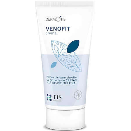 Venofit krém fáradt lábakra és visszérre gesztenyével, szőlővel és szulfinával, DermoTIS, 50 ml, Tis Farmaceutic