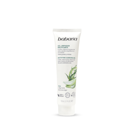 Mattító gél Aloe Verával arctisztításhoz, Babaria, Aloe, 150 ml