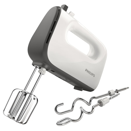 Philips Viva Collection HR3740/00 Kézi mixer, 450W, 5 sebesség, Turbó funkció, Fehér/Szürke