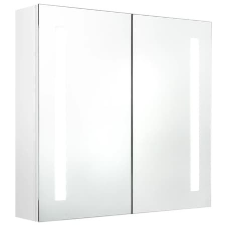 vidaxl sonoma-tölgy akril LED-es fürdőszobai tükör 62 x 14 x 60 cm 804911