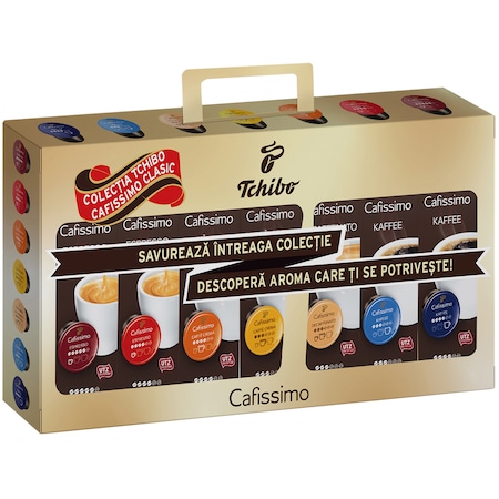 Tchibo Cafissimo Collection kávé kapszula csomag, 7 válogatás, 506 g, 70 kapszula