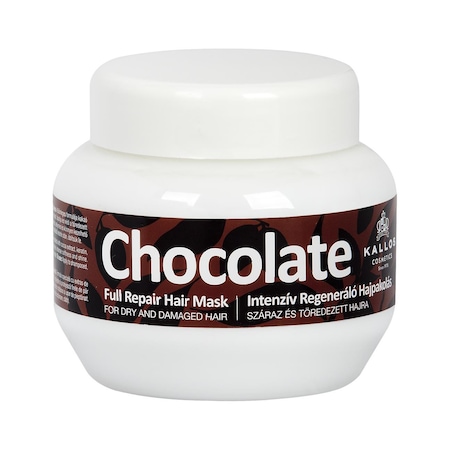 Kallos Cosmetics, Regeneráló hajmaszk, Csokoládéval, Száraz és töredezett hajra, 275 ml