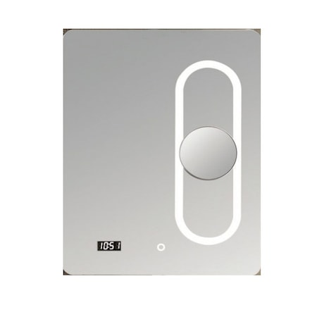 Inter Ceramic ICL 1715 tükör, Fürdőszobába, LED világítás, Óra, Kivehető kozmetikai tükör X3-as nagyítással