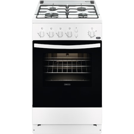 Zanussi ZCG510X1WA Gáztűzhely, 4 gázégő, D energiaosztály, Fehér