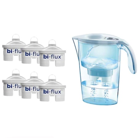Laica Biflux vĂzszƱrĆ, 6db + Laica Stream White VĂzszƱrĆ kancsĂł, FehĂ©r