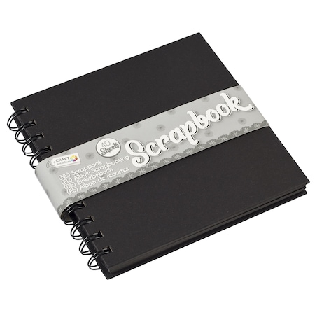 Grafix, Scrapbook Album, kreatív füzet, 40 lap, 158x150 mm, fekete