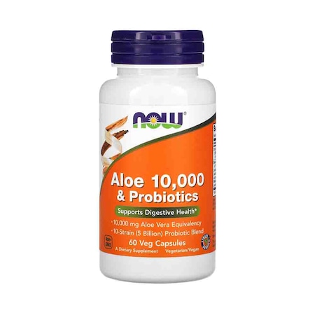 Aloe 10 000 és probiotikumok, Now Foods, 60 kapszula