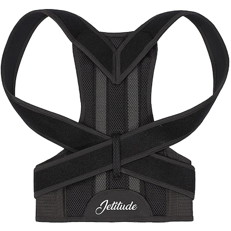 Jetitude prémium testtartáskorrektor a gerinc és a hát kiegyenesítéséhez, uniszex, fekete, XL méret
