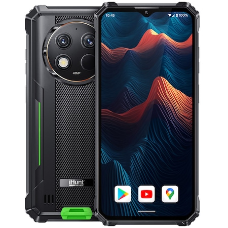 Titan P15000 Ultra Mobiltelefon, 8+7GB RAM, 6.52-inch HD+, 48MP Kamera, 10600mAh, DualSIM, 4G, Android 13, Zöld