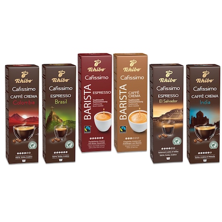 Tchibo Cafissimo Premium Collection kávé kapszula csomag, 6 válogatás, 465 g, 60 kapszula