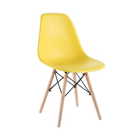 Kerti és teraszos szék B&Q Luna, fa és alumínium váz, 81 cm, sárga