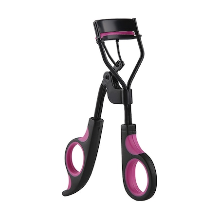 Fogó típusú szempilla göndörítő, Vaxiuja, 3D, 11,5×8cm, szempilla göndörítéshez szilikon párnával, Fekete/Viola