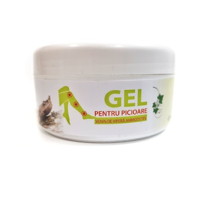 OEM gél fáradt lábakra, Vipera Ammodytes méreggel 200ml, tonizáló hatású a keringési rendszerre, dekongesztáns