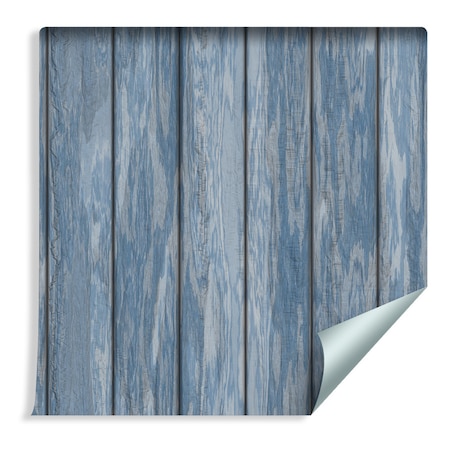 Tapéta Fa deszkák modern minta Méret 53cm x 10m Vlies, Hálószoba, Klasszikus, 3D Hatás, Kék deszka, Kreatív dekoráció, Hálószoba