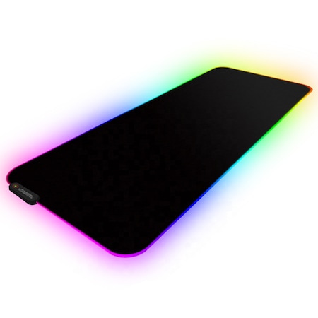 Pyramid RGB Gaming egérpad, Bluetooth alkalmazásvezérlés, 800x300x4mm, rgb világítás, 11 világítási mód, csúszásgátló felület, textil felület, fekete