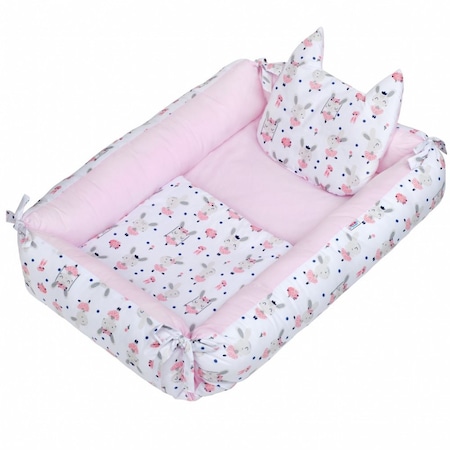 New Baby Többfunkciós Babafészek Párnával És Paplannal Nyuszi