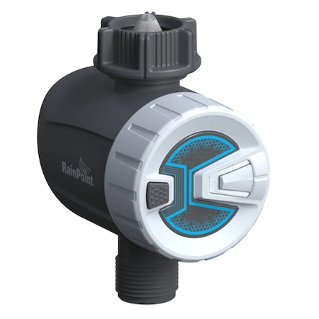 Bluetooth Öntözőrendszer programozó alkalmazással, RainPoint, időtartam 1min-24h, frekvencia 1h-24h, IP54, 3/4 csatlakozó, kertbe, gyepbe, szürke