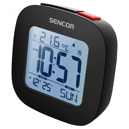 Sencor SDC 1200 B Ébresztőóra hőmérővel, Fekete