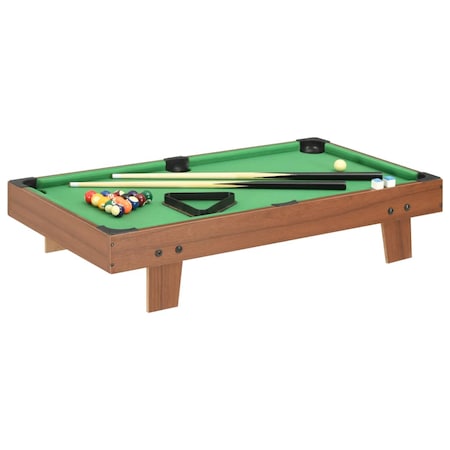 vidaXL barna és zöld mini biliárdasztal 92 x 52 x 19 cm 91947