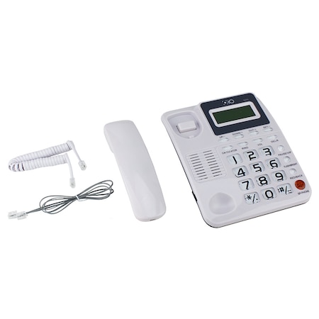 Albacom Biz, Oho 5005 vezetékes telefon, FSK / DTMF, számológép, naptár, memória, fehér
