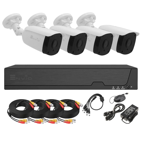 Videó megfigyelő készlet/rendszer 4 kamerával 5 MP ENVIO AESS-KIT4CHBFP50H500 élő internetes képpel