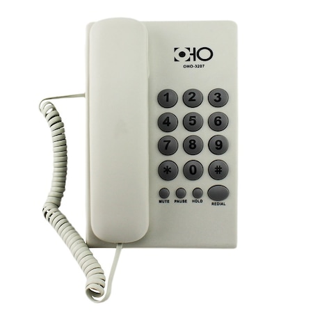 Analóg vezetékes telefon, OHO, Némítás, Szünet, Újratárcsázás, Tartás funkció, fehér
