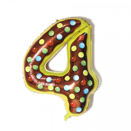 Lufi készlet, 5 db, 4-es számú fólialufi , magasság 80 cm, party dekoráció, cukorka, fánk, fagyi lufi