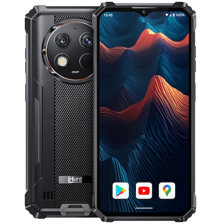 Titan P15000 Ultra Mobiltelefon, 8+7GB RAM, 6.52-inch HD+, 48MP Kamera, 10600mAh, DualSIM, 4G, Android 13, Fekete