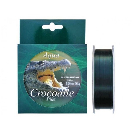 Baracuda Aqua Crocodile Pike monofil horgász damil, nylon, 150 m, 0,20 mm, sötétzöld