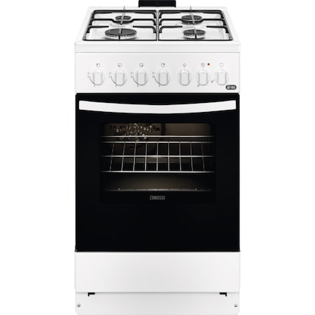 Zanussi ZCK552J1WA Kombinált tűzhely, 54 l, 4 főzőzóna, D energiaosztály, Fehér