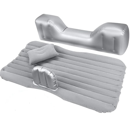 Felfújható autómatrac készlet 2 felfújható párnával és pumpával, Szürke, 4 db