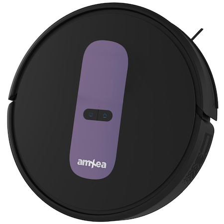 Robotporszívó amXea G1 Black-Violet, giroszkópos navigáció, Wi-Fi alkalmazás, intelligens memória, több felület, vegytisztítás mosással, központi kefe